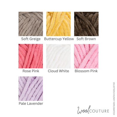 Velveteen Chunky Yarn - 3 Balls 10% DISCOUNT