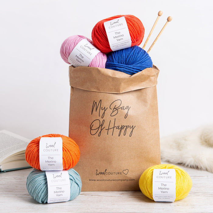 Toddler Bright Blanket Knitting Kit - Wool Couture