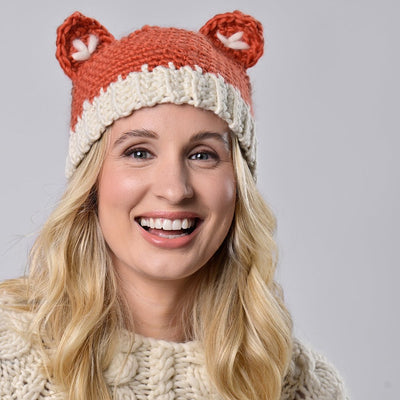 Adult Fox Hat Crochet Kit - Wool Couture