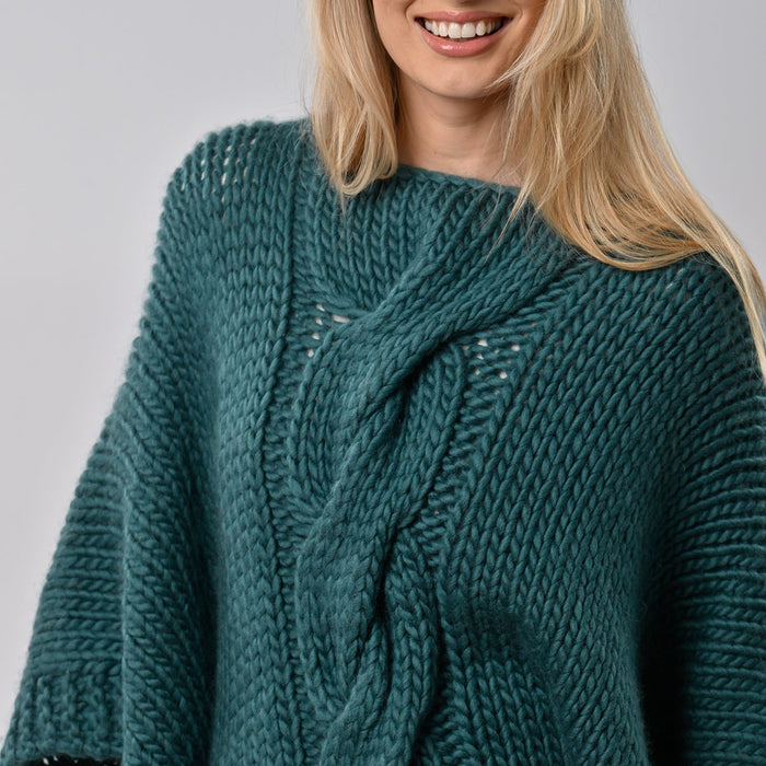 Anna Lou Poncho Knitting Kit - Wool Couture