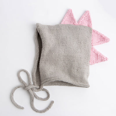 Baby Dinosaur Bonnet Knitting Kit - Wool Couture