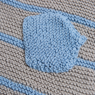 Baby Dinosaur Striped Blanket Knitting Kit - Wool Couture
