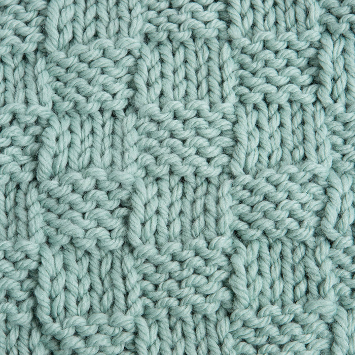Basketweave Stitch Blanket Knitting Kit - Wool Couture