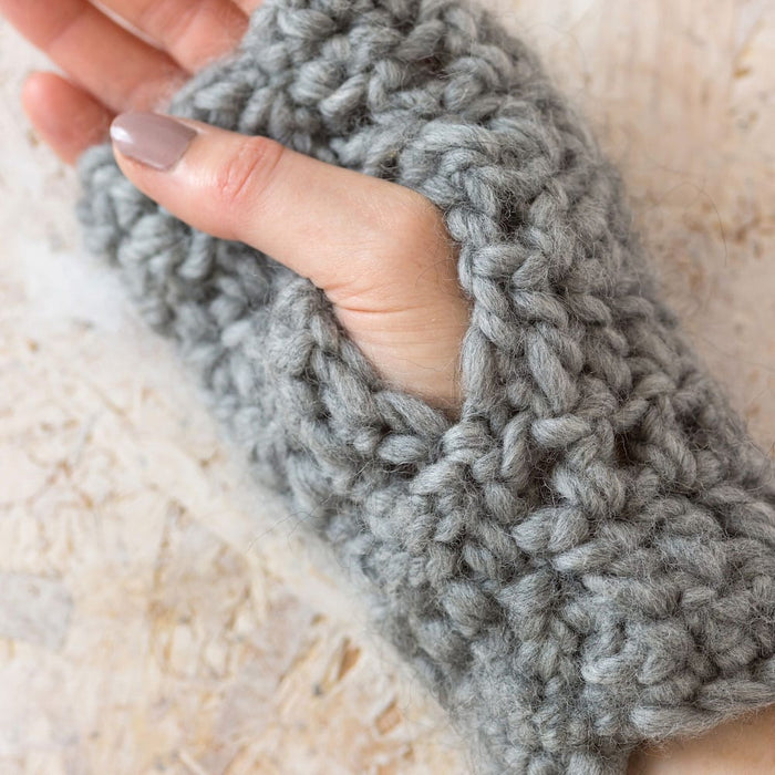 Beanie and Fingerless Gloves Crochet Kit - Wool Couture