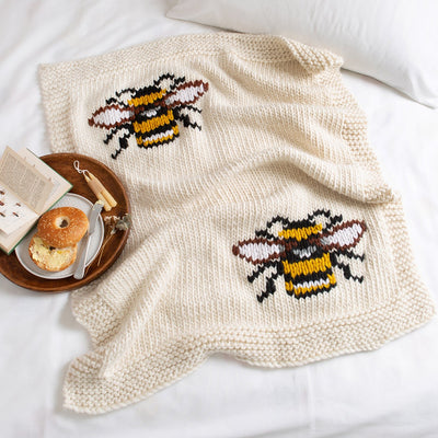Bee Blanket - Knitting Kit - Wool Couture