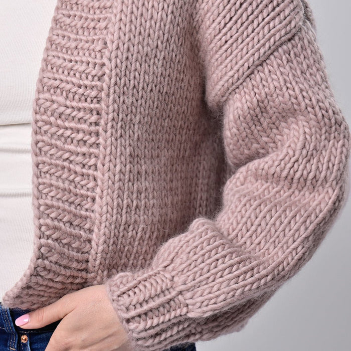 Bomber Cardigan Knitting Kit - Wool Couture