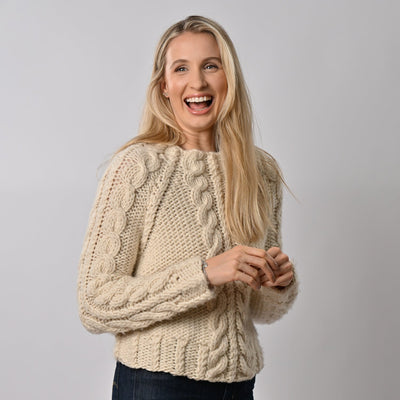 Cable Jumper Knitting Kit - Wool Couture