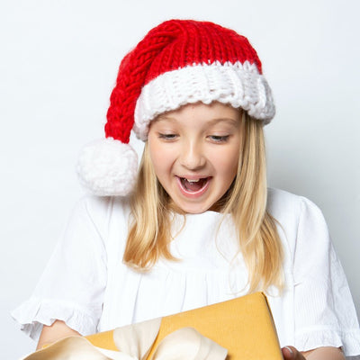 Children's Santa Hat Knitting Kit - Wool Couture