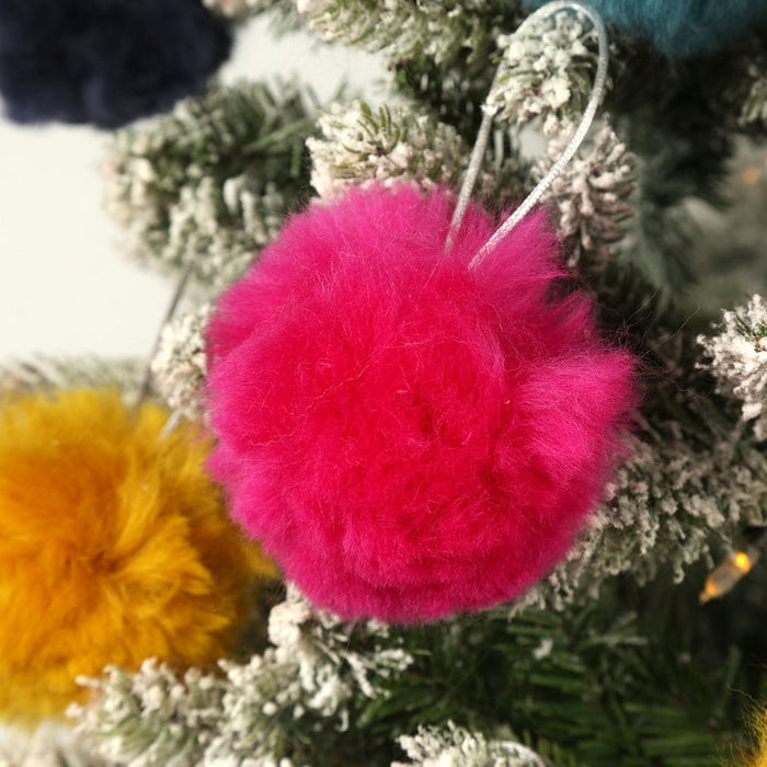 Christmas Bauble Pompom Craft Kit Muted - Wool Couture