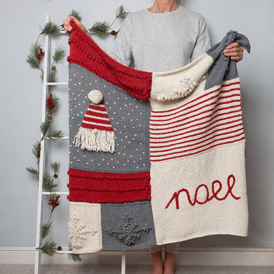 Christmas Gonk Blanket Knitting Kit - Wool Couture
