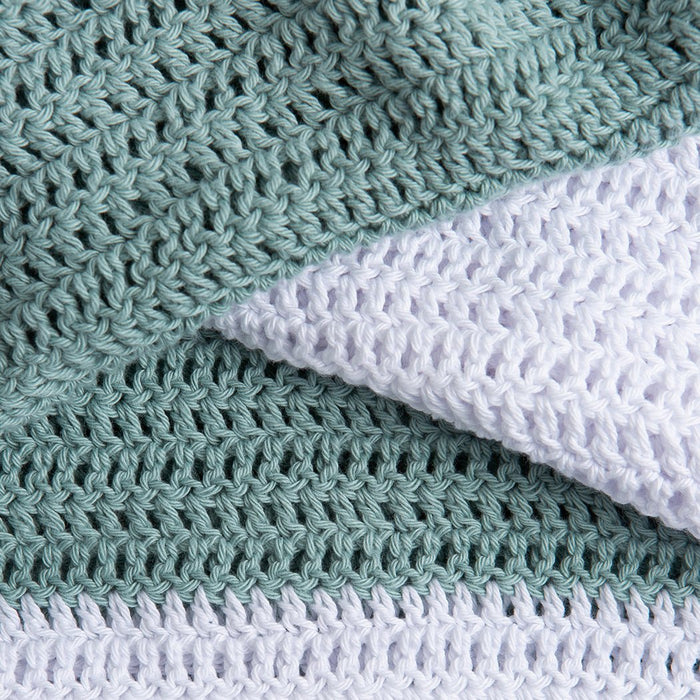 Cotton Striped Blanket Crochet Kit - Wool Couture