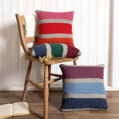 Cushion Knitting Kit - Misty Rainbow - Wool Couture
