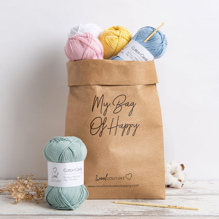 Day's of the Week Cotton Pads and Bag Crochet Kit - Wool Couture
