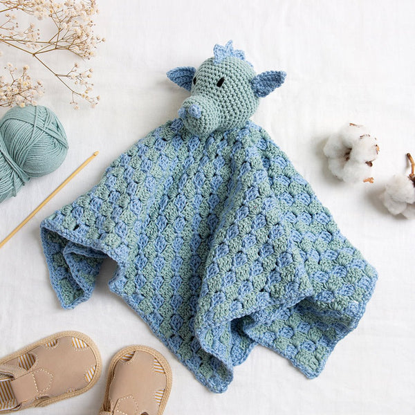 Dom The Dragon Baby Comforter Crochet Kit - Wool Couture