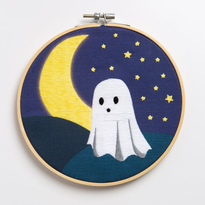 Embroidery Kit - Ghost Halloween 7" - Wool Couture