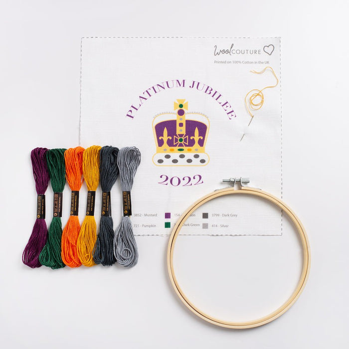 Embroidery Kit - Platinum Jubilee - Wool Couture
