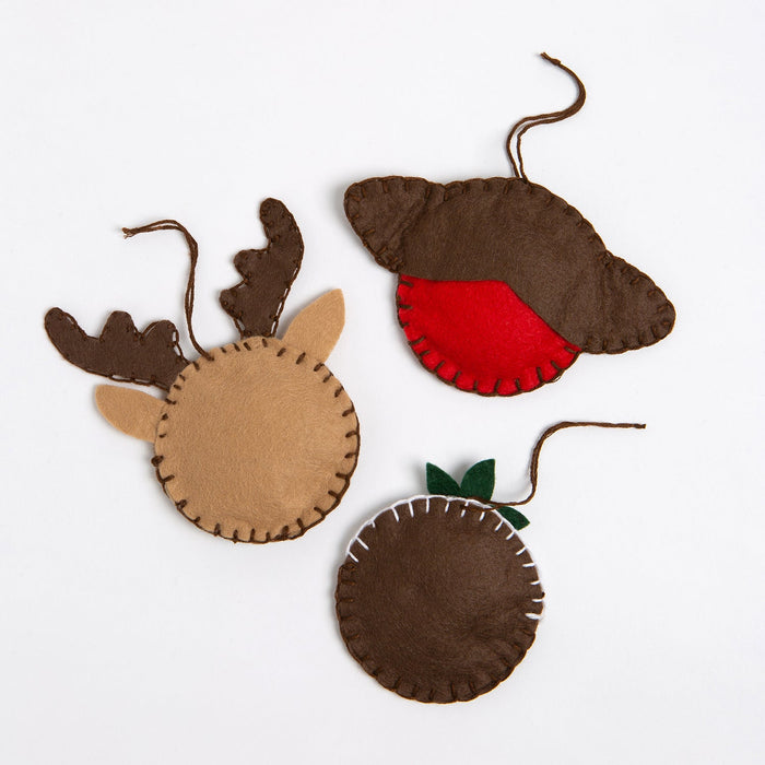 Felt Craft Kit - 6 Traditional Baubles - Wool Couture