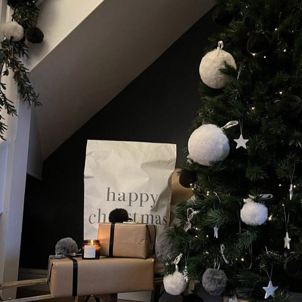 HAPPY CHRISTMAS Large Paper Sack - Wool Couture