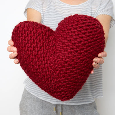 Heart Cushion Knitting Kit - Wool Couture