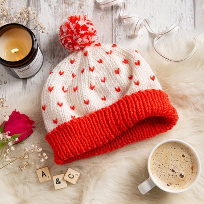 Heart Hat Knitting Kit - Wool Couture