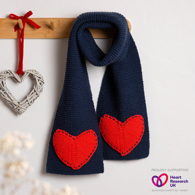 Heart Scarf Knitting Kit - Wool Couture