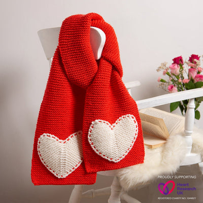 Heart Scarf Knitting Kit - Wool Couture