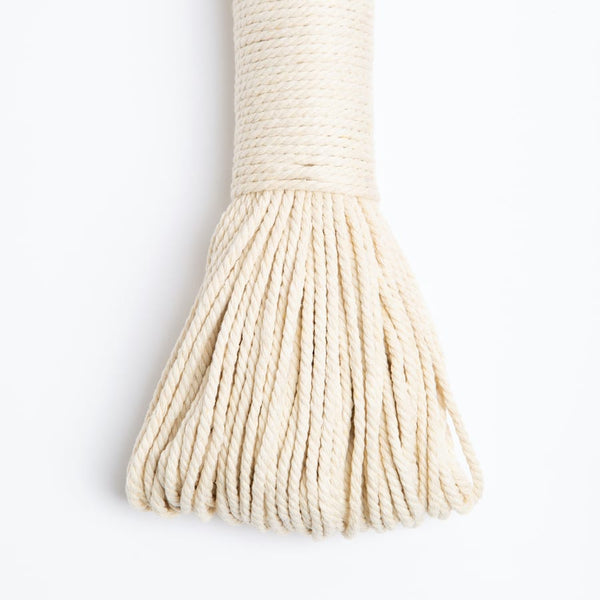 Macrame Cord 3mm in Cream - Wool Couture