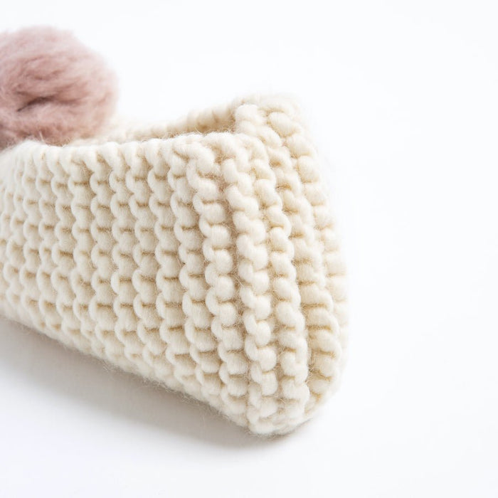 Mary Jane Pompom Slipper Knitting Kit - Wool Couture