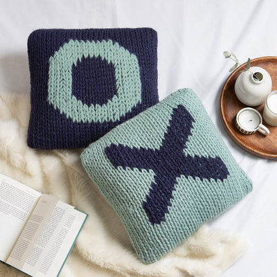 Monogram Cushion Knitting Kit - Agate Green - Wool Couture