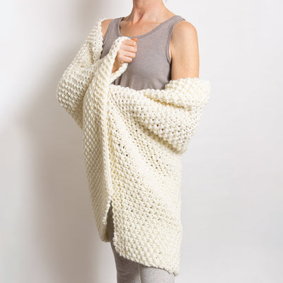 Moss Stitch Blanket Knitting Kit - Wool Couture