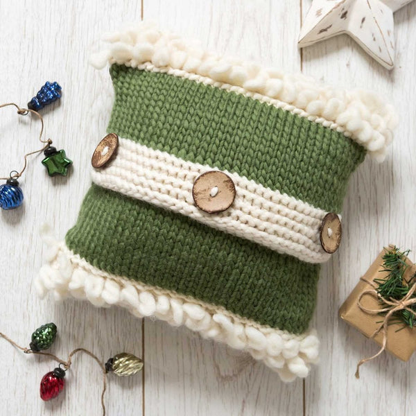 Personalised Christmas Cushion Knitting Kit - Wool Couture