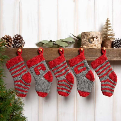 Personalised Stocking Garland Knitting Kit - Wool Couture