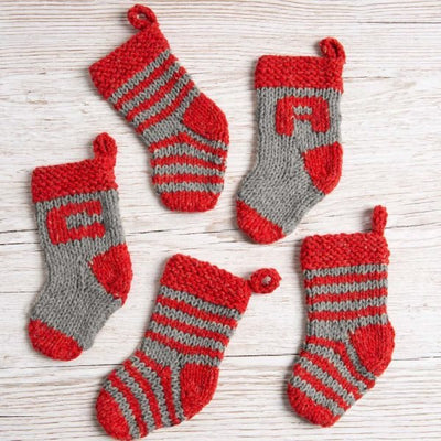 Personalised Stocking Garland Knitting Kit - Wool Couture