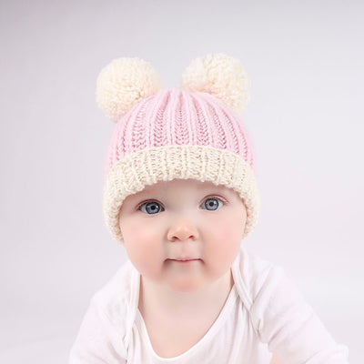 Pompom Hat Baby Knitting Kit - Wool Couture