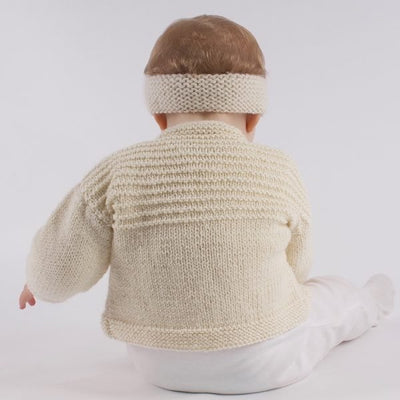 Ridged Baby Cardi Knitting Kit - Wool Couture