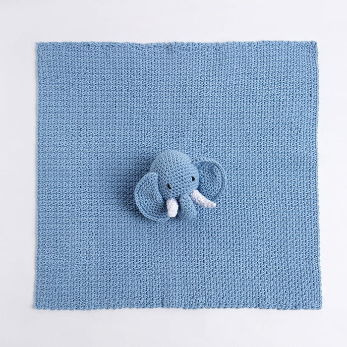 Roy The Elephant Baby Comforter Crochet Kit - Wool Couture