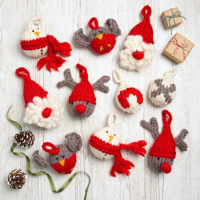 Santas Helpers Baubles Knitting Kit - Wool Couture