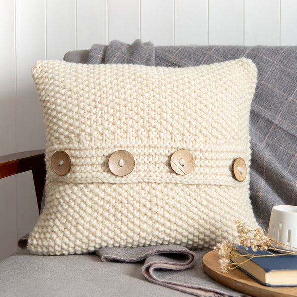 Seed Stitch Cushion Knitting Kit - Wool Couture