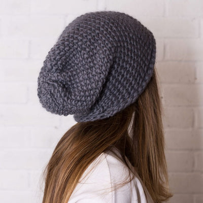 Slouchy Beanie Knitting Kit - Wool Couture