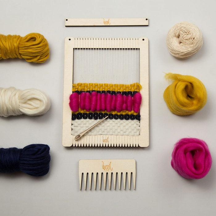 Small Rectangular Weaving Loom Kit - Wool Couture