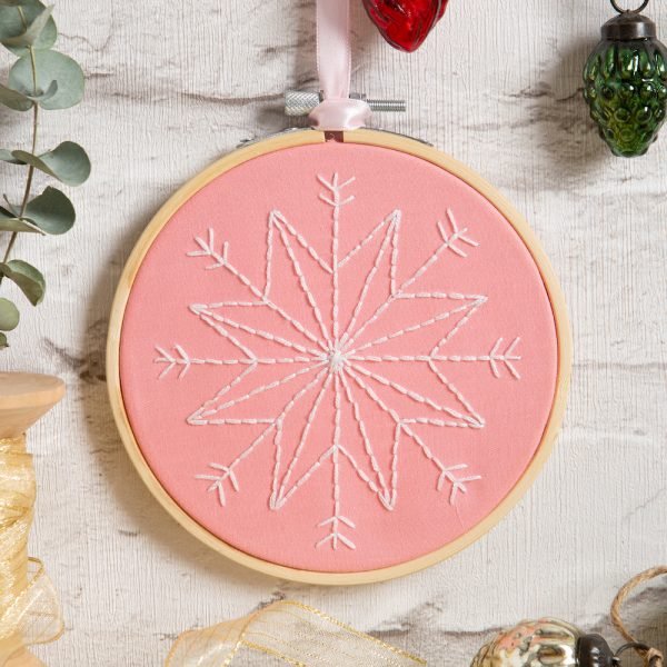 Snowflake Embroidery Kit - Wool Couture