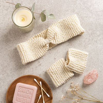 Spa Headband and Wristbands Knitting Kit - Wool Couture