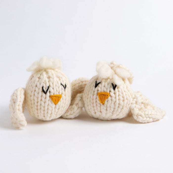 Two Little Doves Knitting Kit - Valentines - Wool Couture