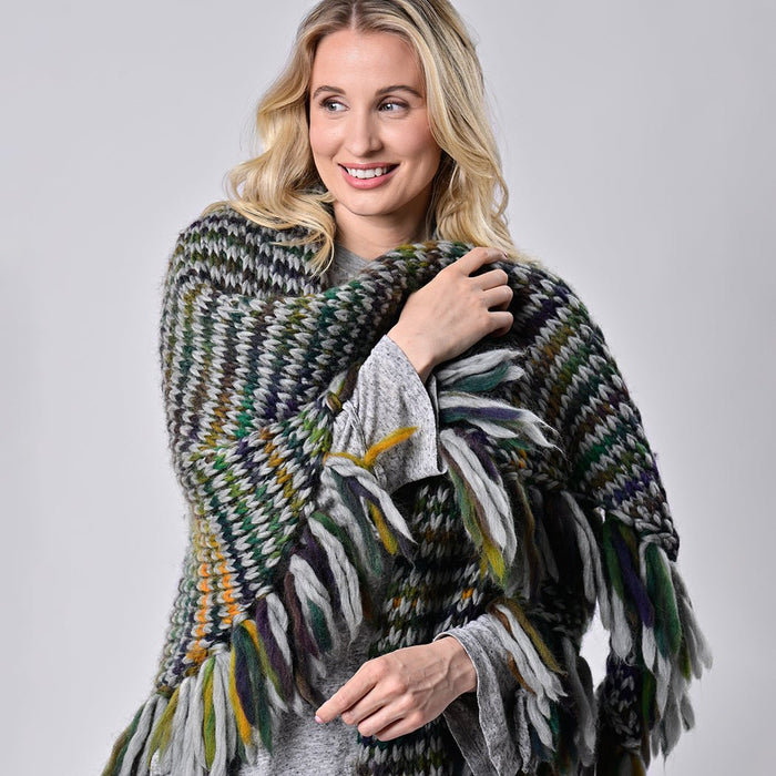 Wrap Knitting Kit - Ellie Rainforest - Wool Couture