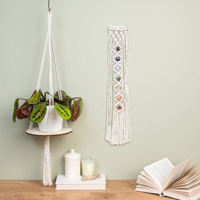 2-in-1 Chakra Wall Hanging & Plant Hanger Macrame Kit - Wool Couture