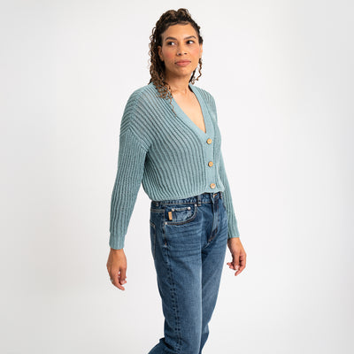 Fishermans Rib Cardigan Knitting Kit