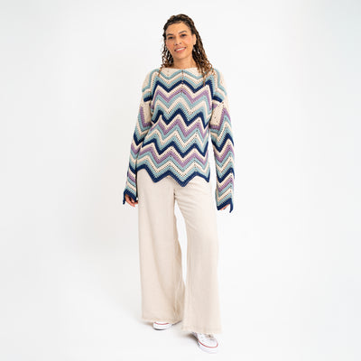 Striped Chevron Jumper Crochet Kit