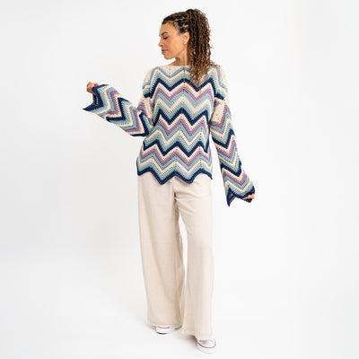 Striped Chevron Jumper Crochet Kit