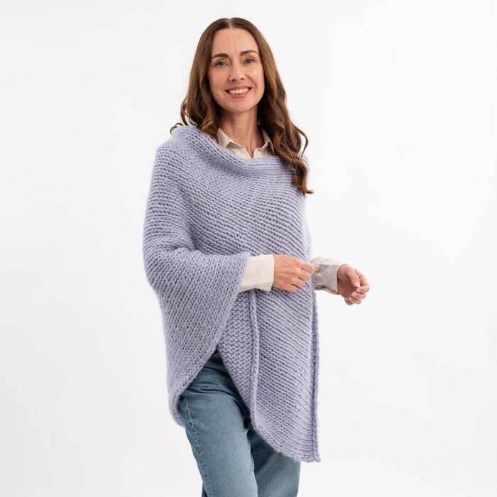 Absolute Beginner Poncho Knitting Kit | FREE Beginner Workshop Included - Wool Couture