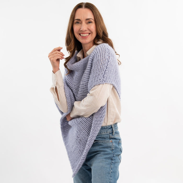 Absolute Beginner Poncho Knitting Kit | FREE Beginner Workshop Included - Wool Couture
